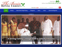 Tablet Screenshot of beninroyalfamily.com